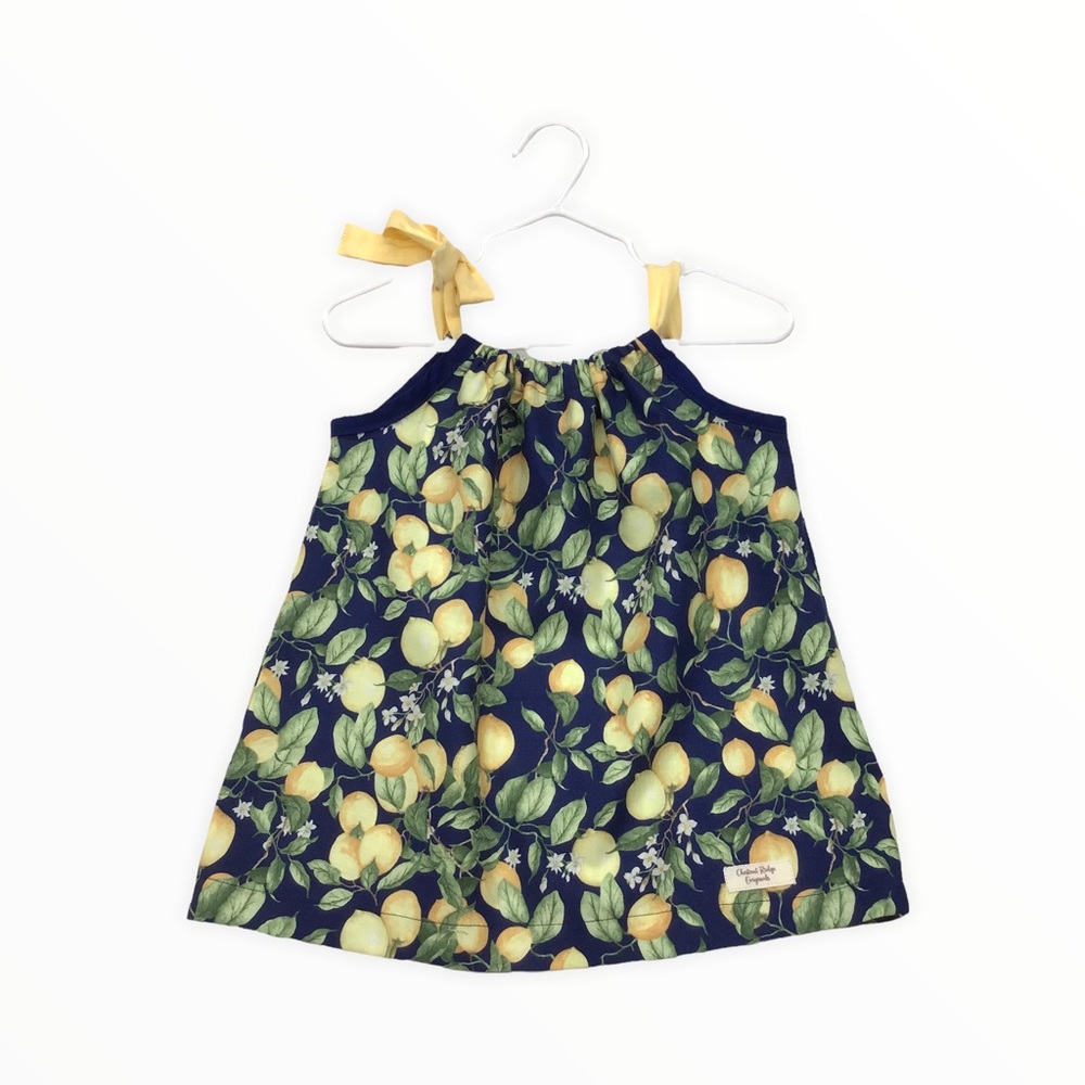 Lemon Print Infant Girls Sundress - Chestnut Ridge Originals